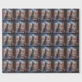 Australian Cattle With Christmas Lights Holiday Cadeaupapier (Vlak)