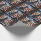 Australian Cattle With Christmas Lights Holiday Cadeaupapier (Hoek)