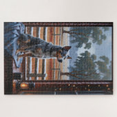 Australian Cattle With Christmas Lights Holiday Legpuzzel (Horizontaal)