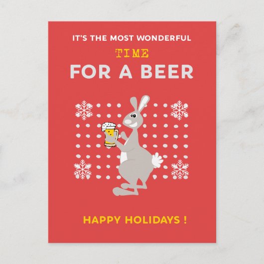 Australian Christmas briefkaarten Funny Kangaroo B (Voorkant)