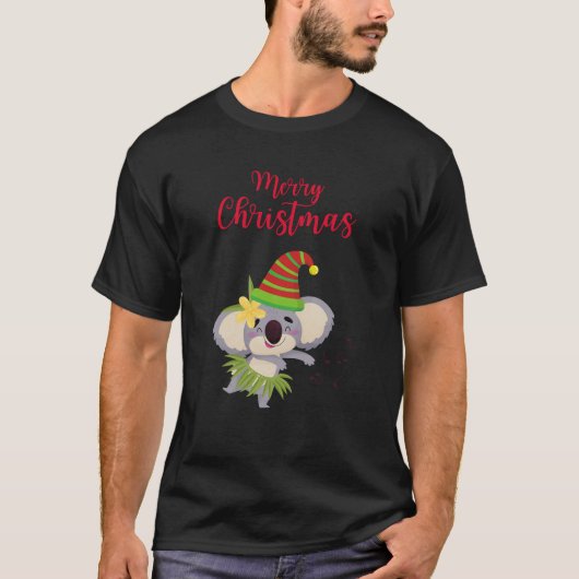 Australian Christmas Schattige Dancing Koala Desig T-shirt (Voorkant)