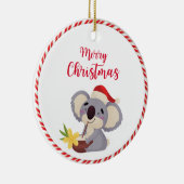 Australian Christmas Schattige Koala Drink ontwerp Keramisch Ornament (Rechts)
