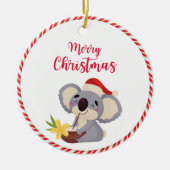 Australian Christmas Schattige Koala Drink ontwerp Keramisch Ornament (Voorkant)