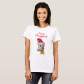 Australian Christmas Schattige Koala Drink ontwerp T-shirt (Voorkant volledig)