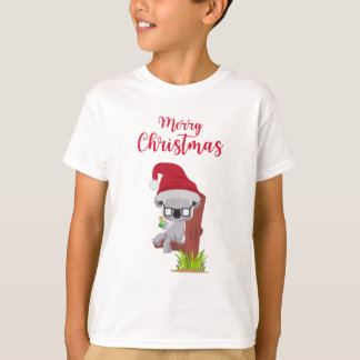 Australian Christmas Schattige Koala Drink ontwerp T-shirt