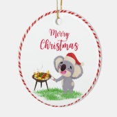 Australian Christmas Schattige Koala genieten van  Keramisch Ornament (Links)