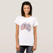 Australian Cities on Continent Word Art T-Shirt (Voorkant volledig)