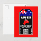Australian Citizenship Party Gefeliciteerd  Briefkaart (Voorkant / Achterkant)
