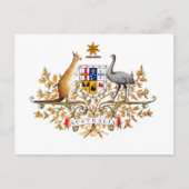 australian coat of arms briefkaart (Voorkant)