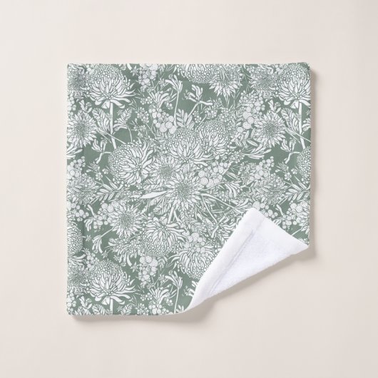 Australian Country Garden - Wijze en Wit Bad Handdoek (Wasdoekje)