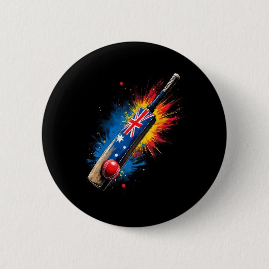 Australian Cricket T  Ronde Button 5,7 Cm (Voorkant)