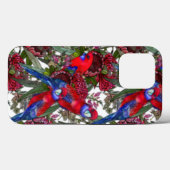 Australian Crimson Rosella en Wildflower Pattern Case-Mate iPhone Case (Achterkant (horizontaal))
