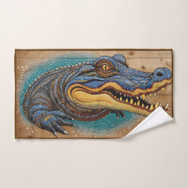 Australian Crocodile Art Design Handdoek