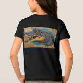 Australian Crocodile Art Design Tri-Blend Shirt (Achterkant)