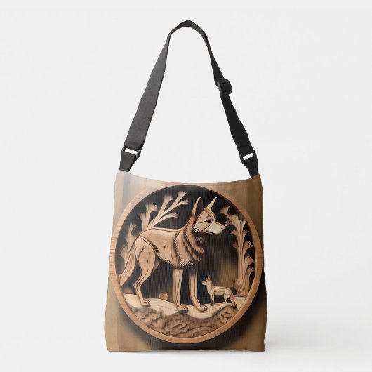  "Australian Dingo: A Nature's Print" Crossbody Tas (Voorkant)