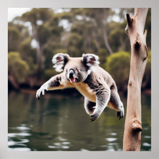 Australian Drop Beer Koala Poster