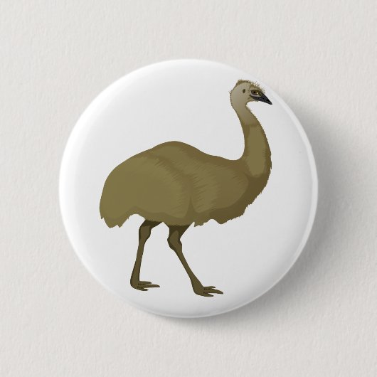Australian Emu Bird Ronde Button 5,7 Cm (Voorkant)