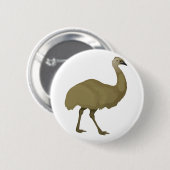 Australian Emu Bird Ronde Button 5,7 Cm (Voorkant /achterkant)