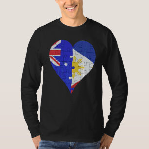 Australian Filipino Flag Heart T-shirt