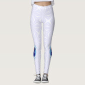 Australian Flag Angel in Blue Circle on White Leggings (Voorkant)