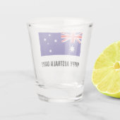 Australian flag Australia Day drink party gift Shot Glas (Achterkant)