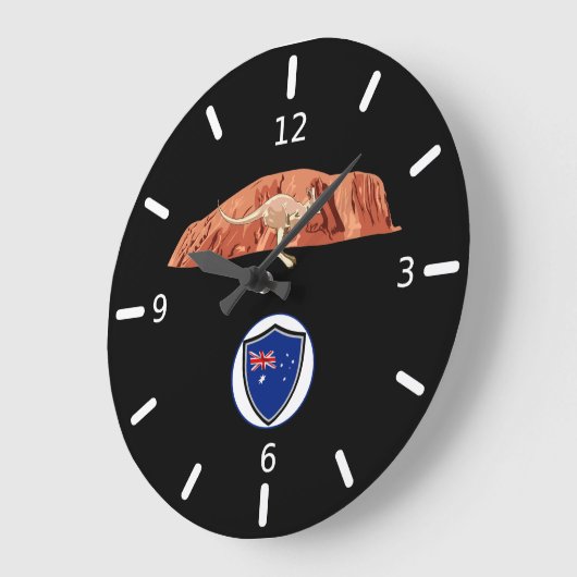 Australian Flag Breed Clock Grote Klok (Hoek)