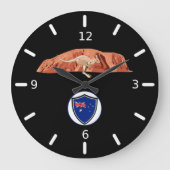 Australian Flag Breed Clock Grote Klok (Voorkant)