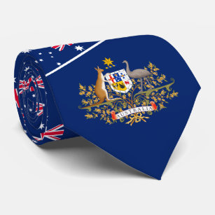 Australian Flag & Coat of Arms, Australia Stropdas