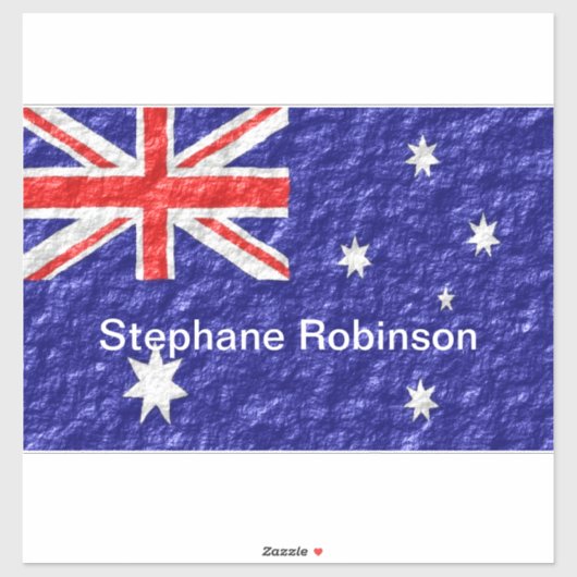 Australian Flag Design Sticker (Vel)