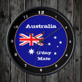 Australian Flag designe & G-day Mate, Australië Ronde Klok