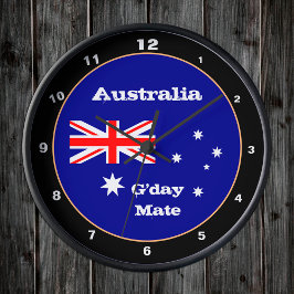 Australian Flag designe & G-day Mate, Australië Ronde Klok