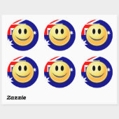 Australian Flag Face Sticker (Vel)
