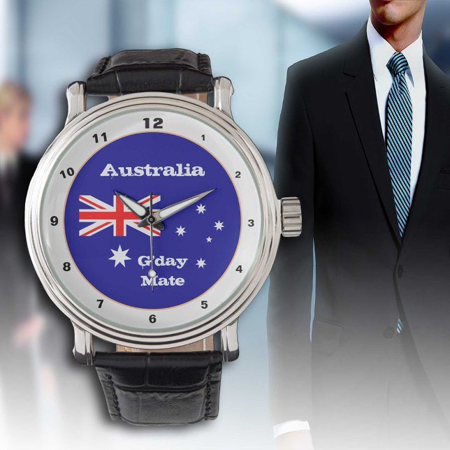 Australian Flag & G-day Mate, Australië / mode Horloge (Creator heeft geüpload)