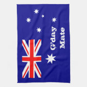 Australian flag & G-day Mate party, sport /Aussie Theedoek (Verticaal)