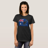 Australian Flag Kangaroo Australia Tee T-shirt (Voorkant volledig)