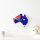 Australian flag map ronde klok (Huis)