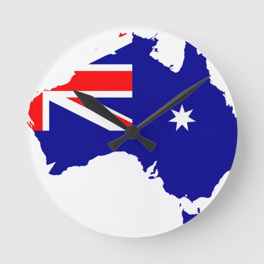 Australian flag map ronde klok (Voorkant)