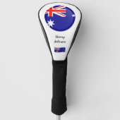 Australian Flag & Monogrammed Golfclubs Hoesjes Golfheadcover (Voorkant)