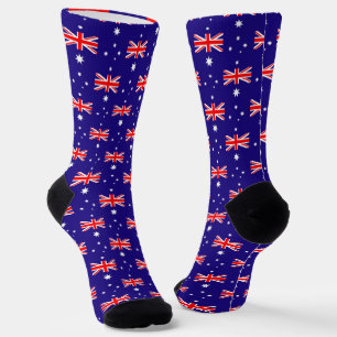 Australian flag pattern custom crew sokken voor ma