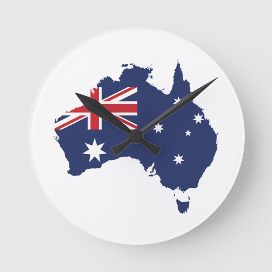 Australian Flag Ronde Klok (Voorkant)