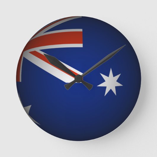 Australian flag sphere, 3D look Ronde Klok (Voorkant)