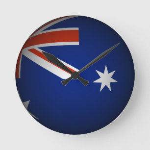 Australian flag sphere, 3D look Ronde Klok