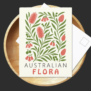Australian Flora Botanical Art Print   inheemse wi Briefkaart