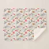 Australian Floral Pattern Koalas Possum Cockatoos Sherpa Deken (Voorkant (horizontaal))