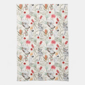Australian Floral Pattern Koalas Possum Cockatoos Theedoek (Verticaal)