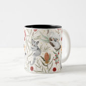 Australian Floral Pattern Koalas Possum Cockatoos Tweekleurige Koffiemok (Voorkant rechts)