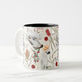 Australian Floral Pattern Koalas Possum Cockatoos Tweekleurige Koffiemok (Voorkant links)