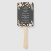 Australian Floral Rustic Wedding Gray Program Handwaaier (Achterkant)
