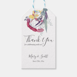 Australian Floral Waterverf Foliage dank u Cadeaulabel