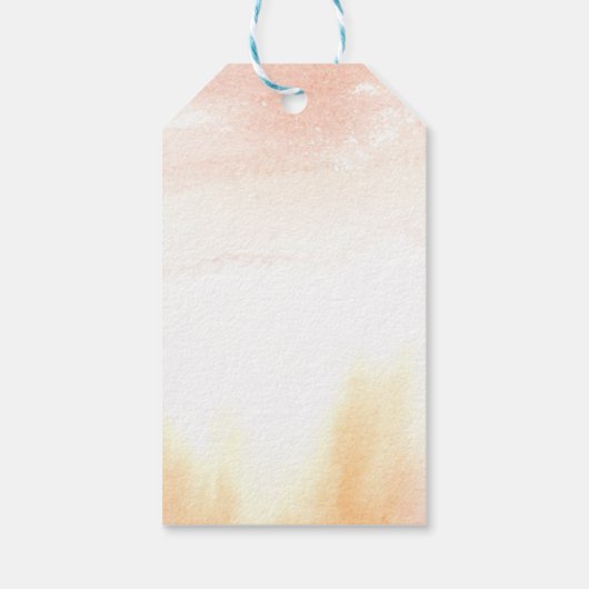 Australian Floral Waterverf Foliage dank u Cadeaulabel (Achterkant)